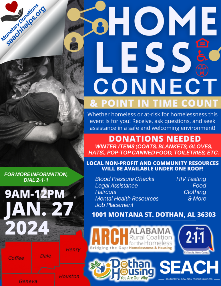 Wiregrass Area Homeless Connect and Point-In-Time Count 2024