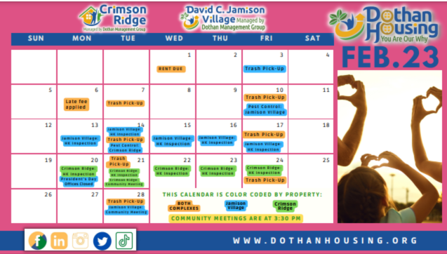 Community Calendars Available Now: February 2023