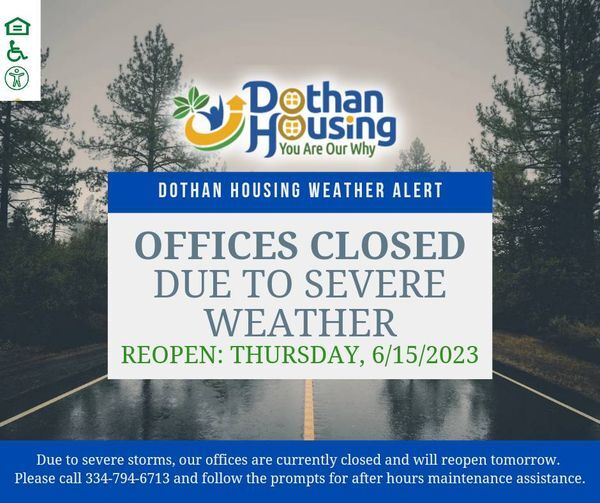 Alert: Severe Weather Office Closure 6/14