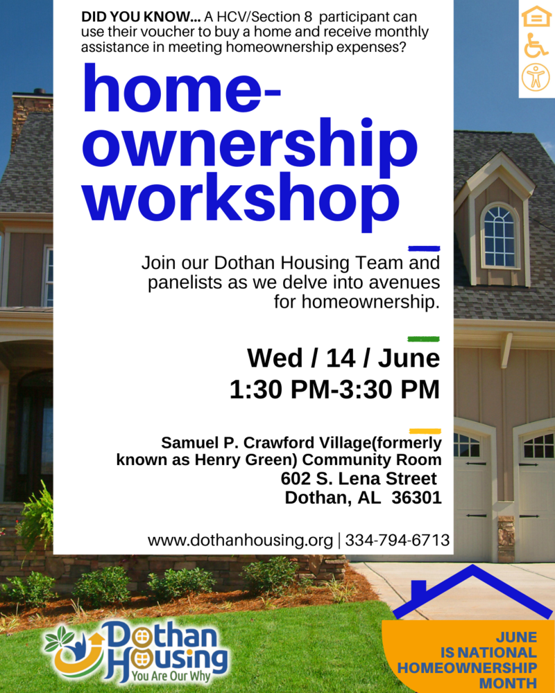 Dothan Housing to Hold Homeownership Workshop