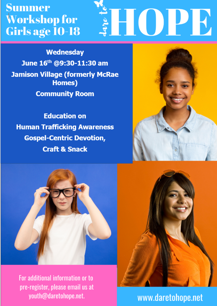 Dare to Hope Teen Girls Summer Workshop