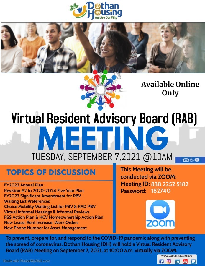 Virtual Resident Advisory Board (RAB) Meeting