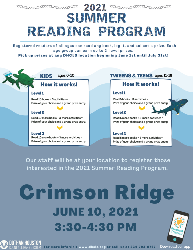 Houston County Library Summer Reading Program Registration