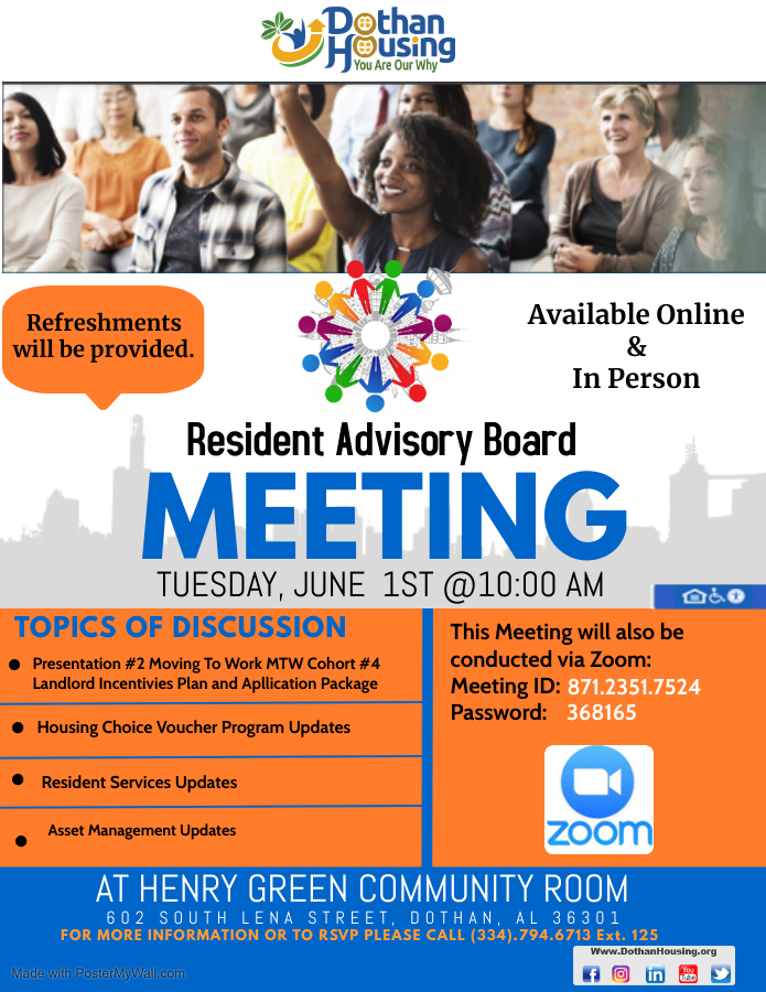 Dothan Housing Resident Advisory Board Meeting